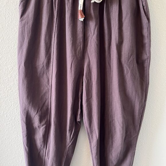 Kidoriman Kireina Jogger Pants L Purple Pull On Elastic Waist Lightweight Loose - Picture 6 of 16